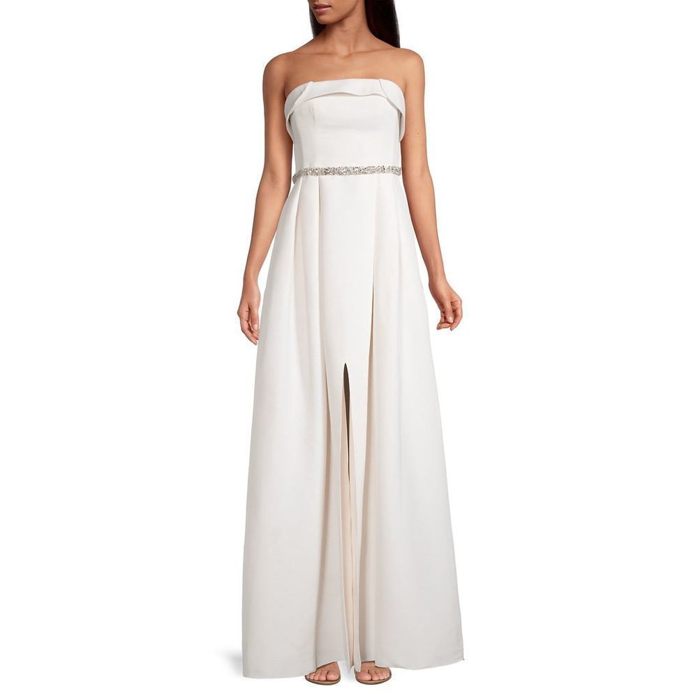 Sachin & Babi Brielle Belted Silk Faille Gown